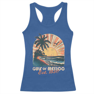 Gulf Of Mexico Racerback Tank Top Est. 1550 Sunny Vibes TS10 Royal Blue Print Your Wear