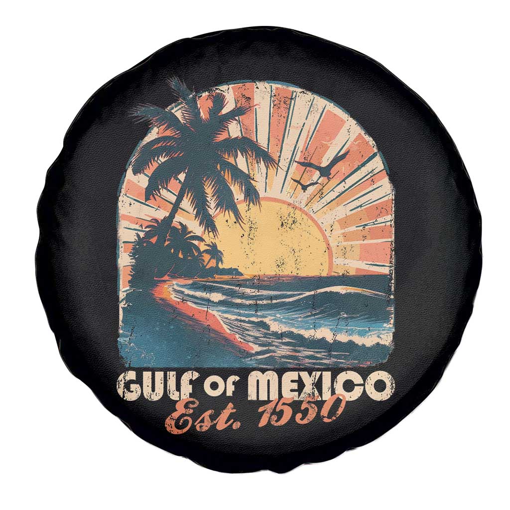 Gulf Of Mexico Spare Tire Cover Est. 1550 Sunny Vibes TS10 Print Your Wear