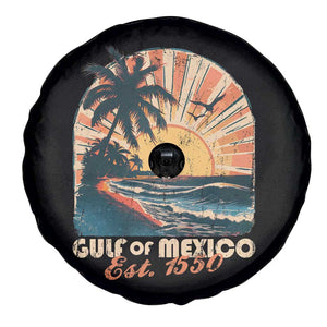 Gulf Of Mexico Spare Tire Cover Est. 1550 Sunny Vibes TS10 Print Your Wear