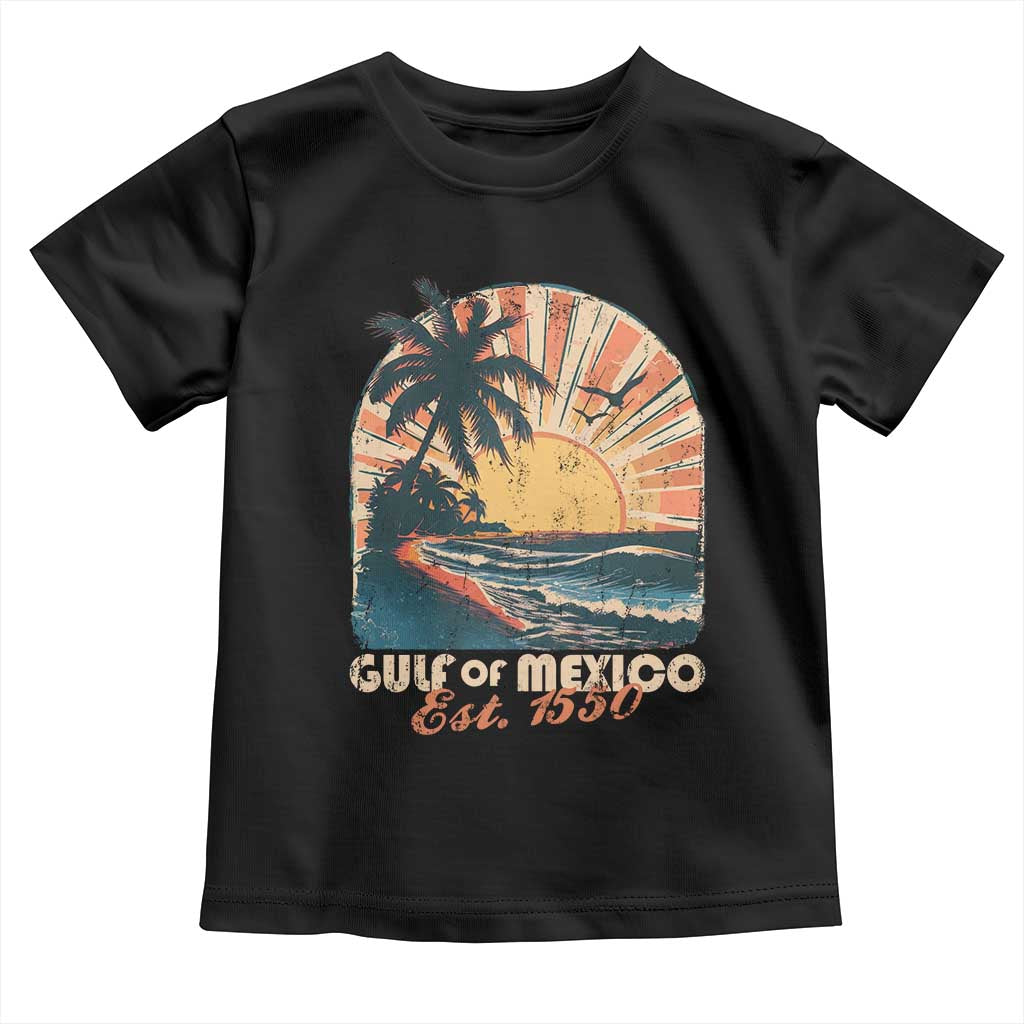 Gulf Of Mexico Toddler T Shirt Est. 1550 Sunny Vibes TS10 Black Print Your Wear