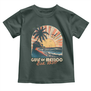 Gulf Of Mexico Toddler T Shirt Est. 1550 Sunny Vibes TS10 Dark Forest Green Print Your Wear