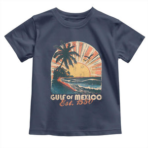 Gulf Of Mexico Toddler T Shirt Est. 1550 Sunny Vibes TS10 Navy Print Your Wear