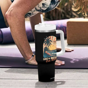 Gulf Of Mexico Tumbler With Handle Est. 1550 Sunny Vibes TS10 Print Your Wear