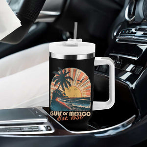 Gulf Of Mexico Tumbler With Handle Est. 1550 Sunny Vibes TS10 Print Your Wear
