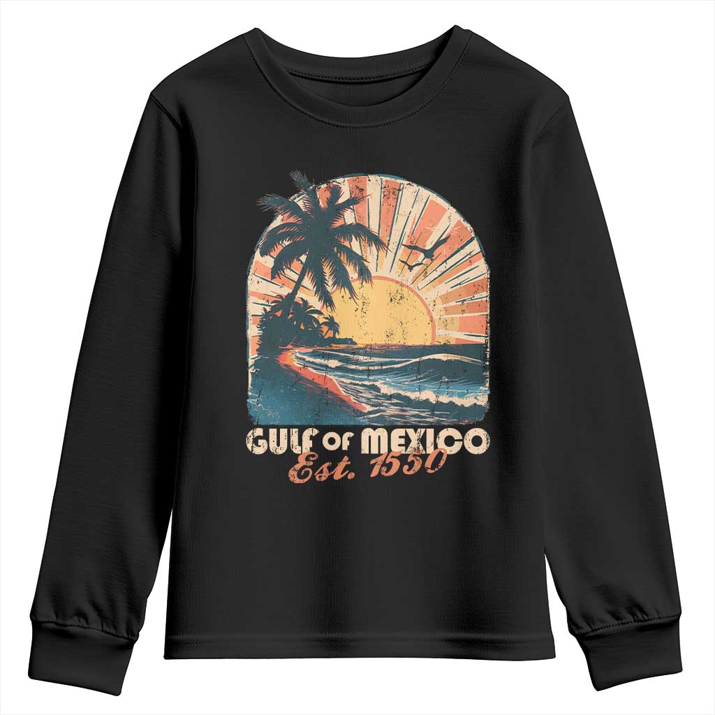 Gulf Of Mexico Youth Sweatshirt Est. 1550 Sunny Vibes TS10 Black Print Your Wear