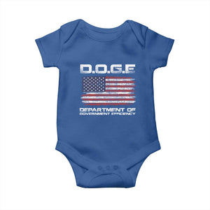 DOGE Department of Government Efficiency US Flag Baby Onesie TS10 Royal Blue Print Your Wear