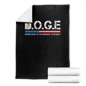 DOGE Department of Government Efficiency Throw Blanket TS10 Black Print Your Wear
