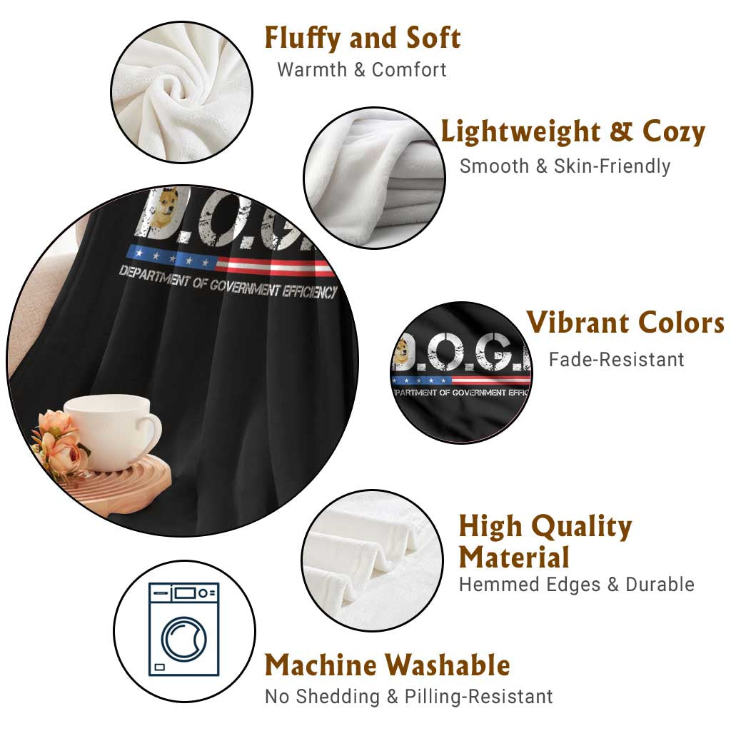 DOGE Department of Government Efficiency Throw Blanket TS10 Print Your Wear