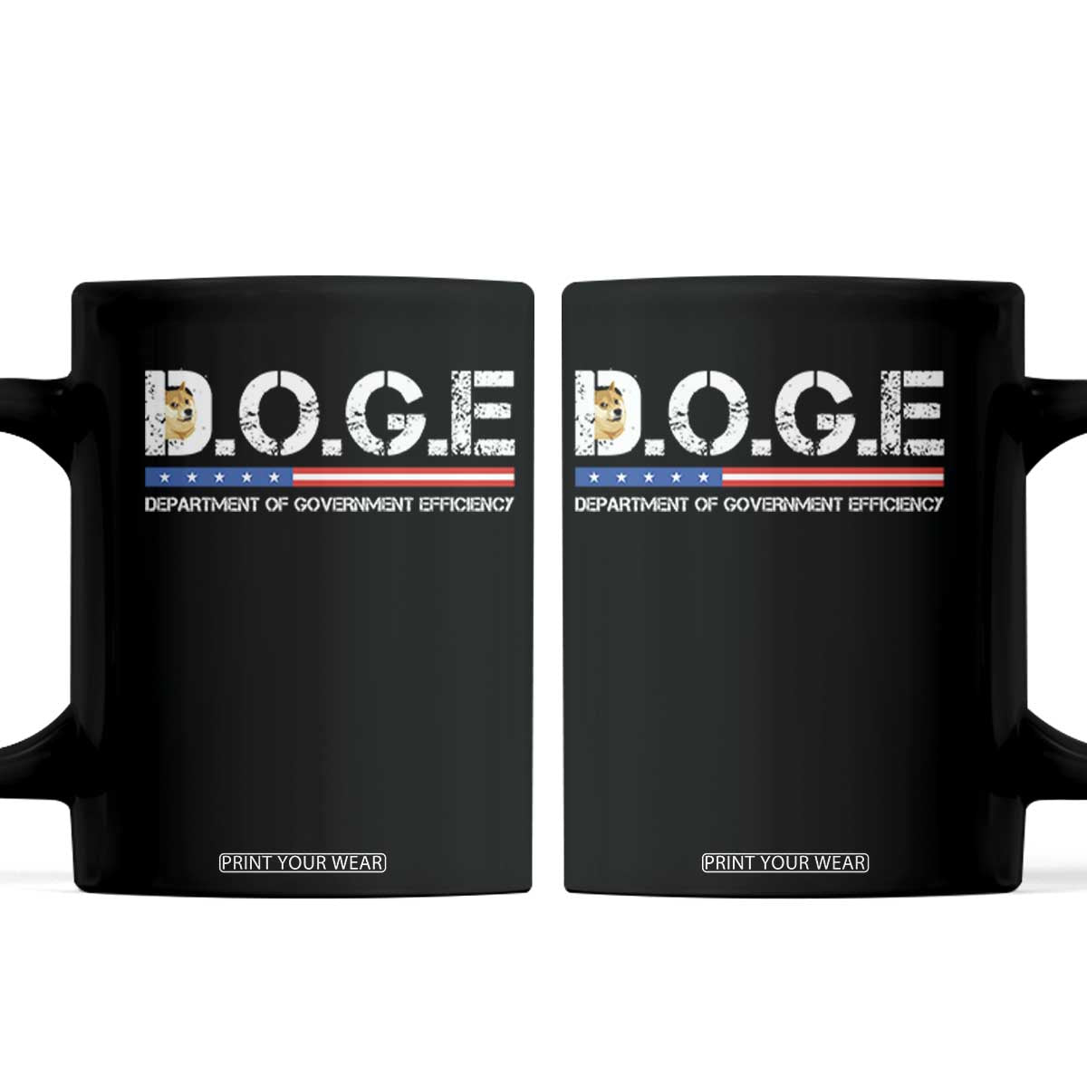 DOGE Department of Government Efficiency Coffee Mug TS10 Black Print Your Wear