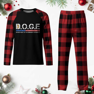 DOGE Department of Government Efficiency Plaid Pajama Set TS10 Buffalo Plaid Print Your Wear