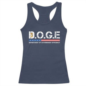 DOGE Department of Government Efficiency Racerback Tank Top TS10 Navy Print Your Wear
