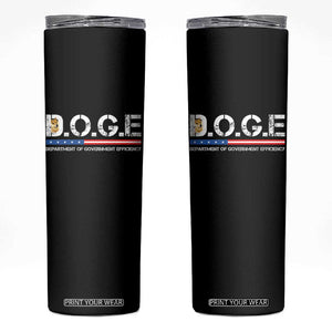 DOGE Department of Government Efficiency Skinny Tumbler TS10 Black Print Your Wear