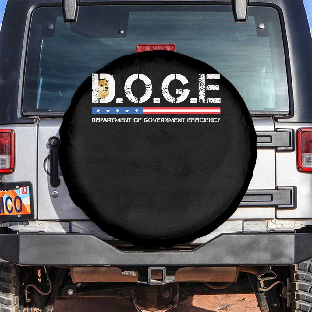 DOGE Department of Government Efficiency Spare Tire Cover TS10 No hole Black Print Your Wear