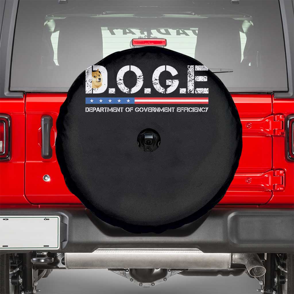 DOGE Department of Government Efficiency Spare Tire Cover TS10 Black Print Your Wear