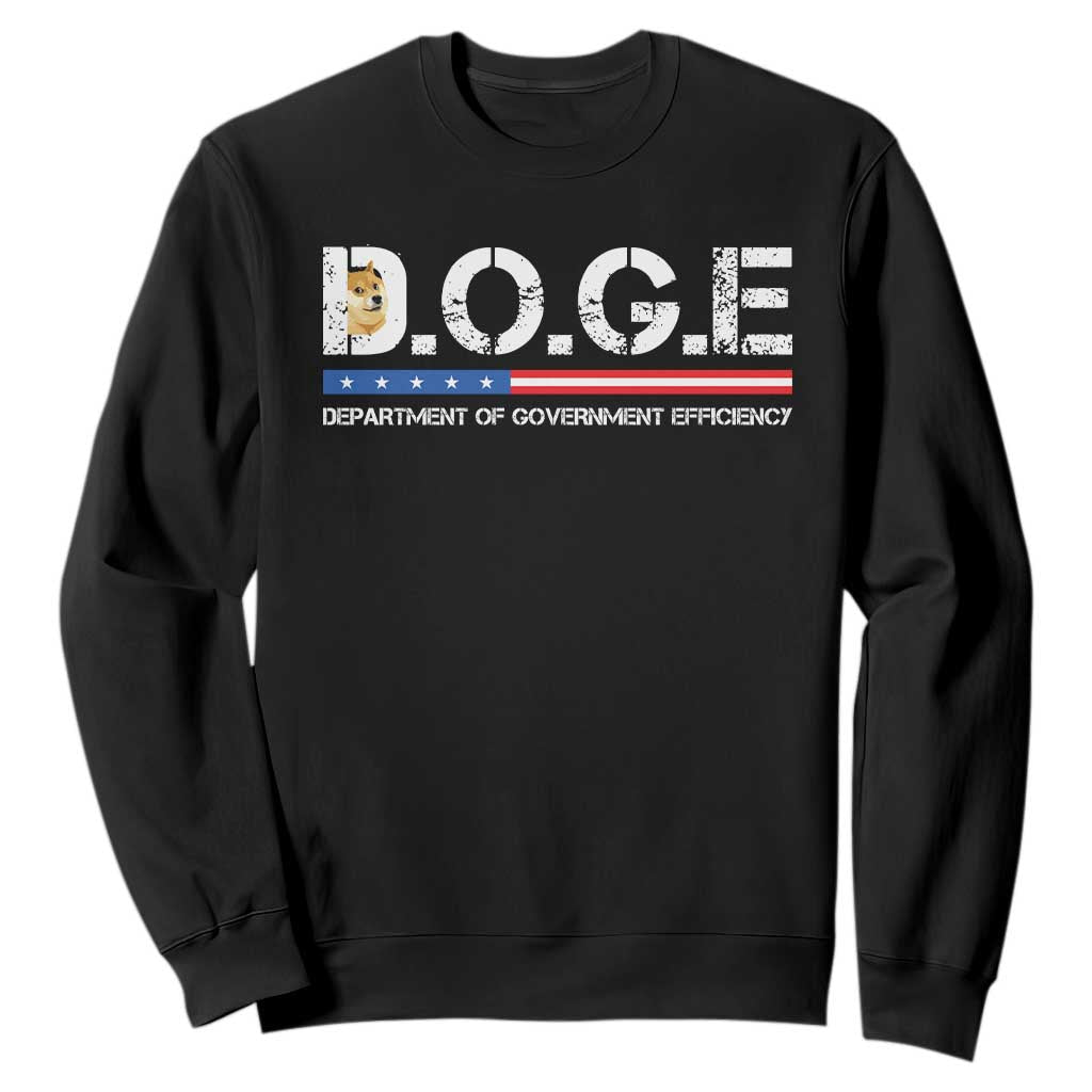 DOGE Department of Government Efficiency Sweatshirt TS10 Black Print Your Wear