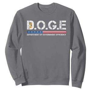 DOGE Department of Government Efficiency Sweatshirt TS10 Charcoal Print Your Wear