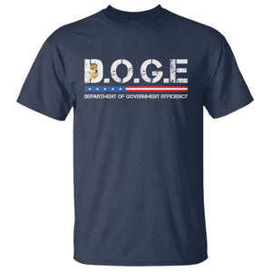 DOGE Department of Government Efficiency T Shirt TS10 Navy Print Your Wear