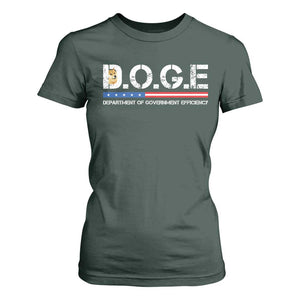 DOGE Department of Government Efficiency T Shirt For Women TS10 Dark Forest Green Print Your Wear