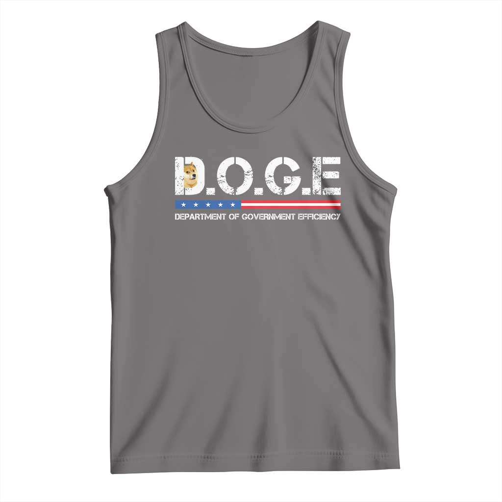 DOGE Department of Government Efficiency Tank Top TS10 Deep Heather Print Your Wear