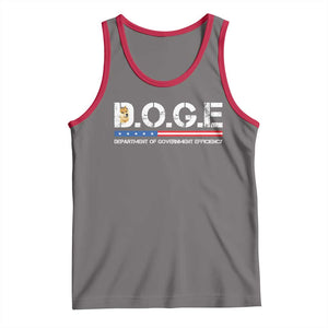 DOGE Department of Government Efficiency Tank Top TS10 Deep Heather Red Print Your Wear