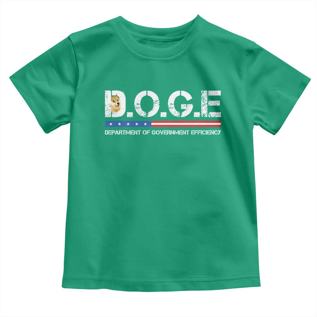 DOGE Department of Government Efficiency Toddler T Shirt TS10 Irish Green Print Your Wear