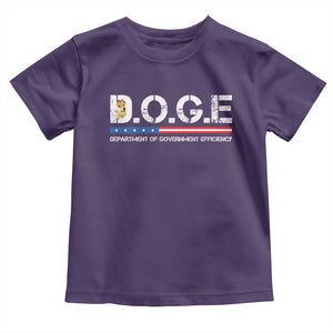 DOGE Department of Government Efficiency Toddler T Shirt TS10 Purple Print Your Wear
