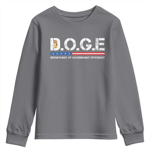 DOGE Department of Government Efficiency Youth Sweatshirt TS10 Charcoal Print Your Wear