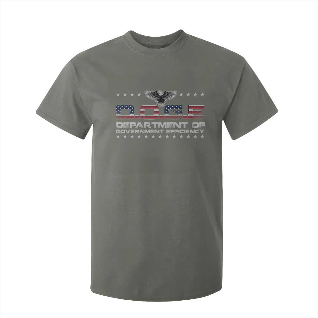 D.O.G.E. DOGE Department of Government Efficiency T Shirt For Kid American Flag Eagle TS10 Military Green Print Your Wear