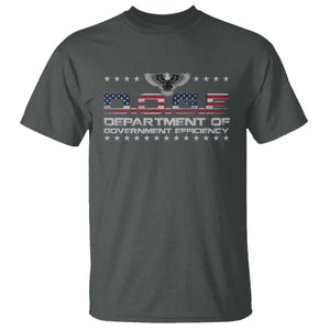 D.O.G.E. DOGE Department of Government Efficiency T Shirt American Flag Eagle TS10 Dark Heather Print Your Wear