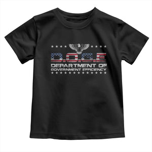 D.O.G.E. DOGE Department of Government Efficiency Toddler T Shirt American Flag Eagle TS10 Black Print Your Wear