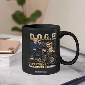 DOGE Department of Government Efficiency Coffee Mug Funny Trump Musk Cool Motorbike TS10 Print Your Wear