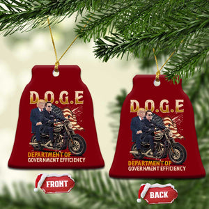 DOGE Department of Government Efficiency Ceramic Ornament Funny Trump Musk Cool Motorbike TS10 Print Your Wear