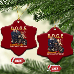 DOGE Department of Government Efficiency Ceramic Ornament Funny Trump Musk Cool Motorbike TS10 Print Your Wear