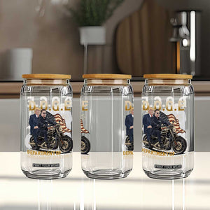 DOGE Department of Government Efficiency Glass Can Funny Trump Musk Cool Motorbike TS10 Print Your Wear