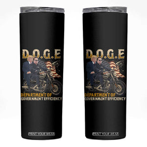 DOGE Department of Government Efficiency Skinny Tumbler Funny Trump Musk Cool Motorbike TS10 Black Print Your Wear