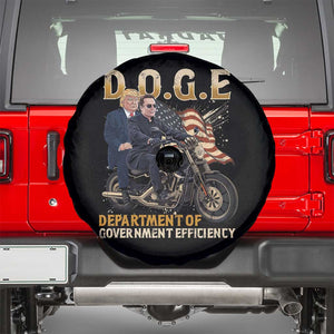 DOGE Department of Government Efficiency Spare Tire Cover Funny Trump Musk Cool Motorbike TS10 Black Print Your Wear