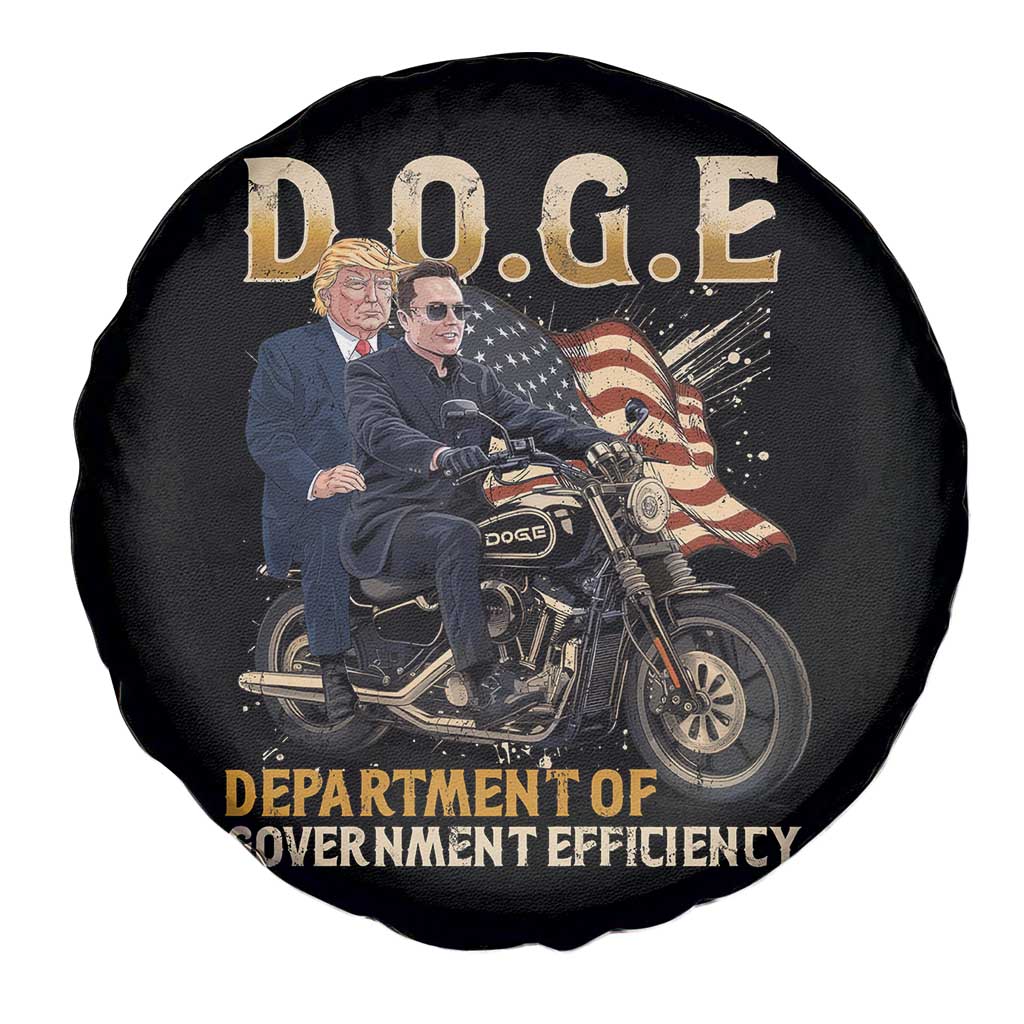 DOGE Department of Government Efficiency Spare Tire Cover Funny Trump Musk Cool Motorbike TS10 Print Your Wear