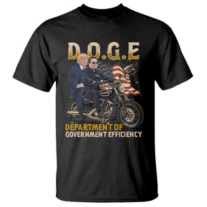 DOGE Department of Government Efficiency T Shirt Funny Trump Musk Cool Motorbike TS10 Black Print Your Wear
