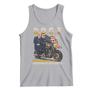 DOGE Department of Government Efficiency Tank Top Funny Trump Musk Cool Motorbike TS10 Athletic Heather Print Your Wear