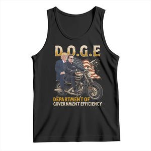 DOGE Department of Government Efficiency Tank Top Funny Trump Musk Cool Motorbike TS10 Black Print Your Wear