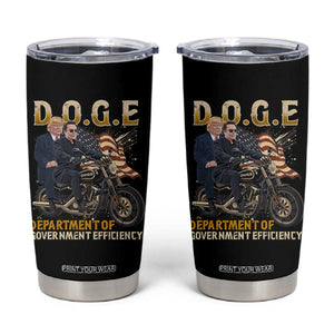 DOGE Department of Government Efficiency Tumbler Cup Funny Trump Musk Cool Motorbike TS10 Black Print Your Wear