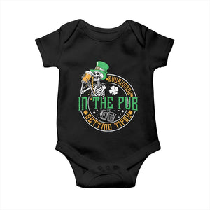 St Patricks Day Pub Baby Onesie Everybody In The Pub Getting Tipsy TS10 Black Print Your Wear