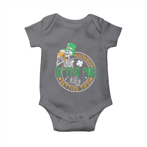 St Patricks Day Pub Baby Onesie Everybody In The Pub Getting Tipsy TS10 Charcoal Print Your Wear
