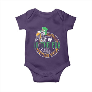 St Patricks Day Pub Baby Onesie Everybody In The Pub Getting Tipsy TS10 Purple Print Your Wear