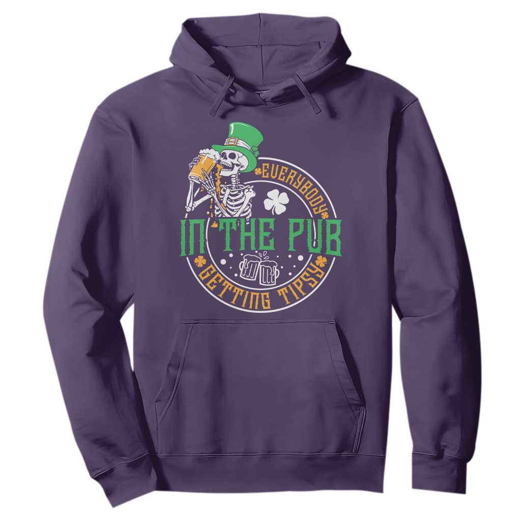 St Patricks Day Pub Hoodie Everybody In The Pub Getting Tipsy TS10 Purple Print Your Wear