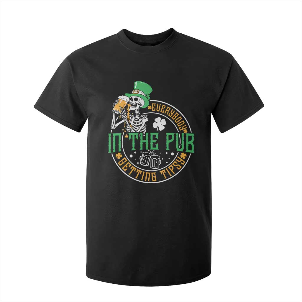 St Patricks Day Pub T Shirt For Kid Everybody In The Pub Getting Tipsy TS10 Black Print Your Wear
