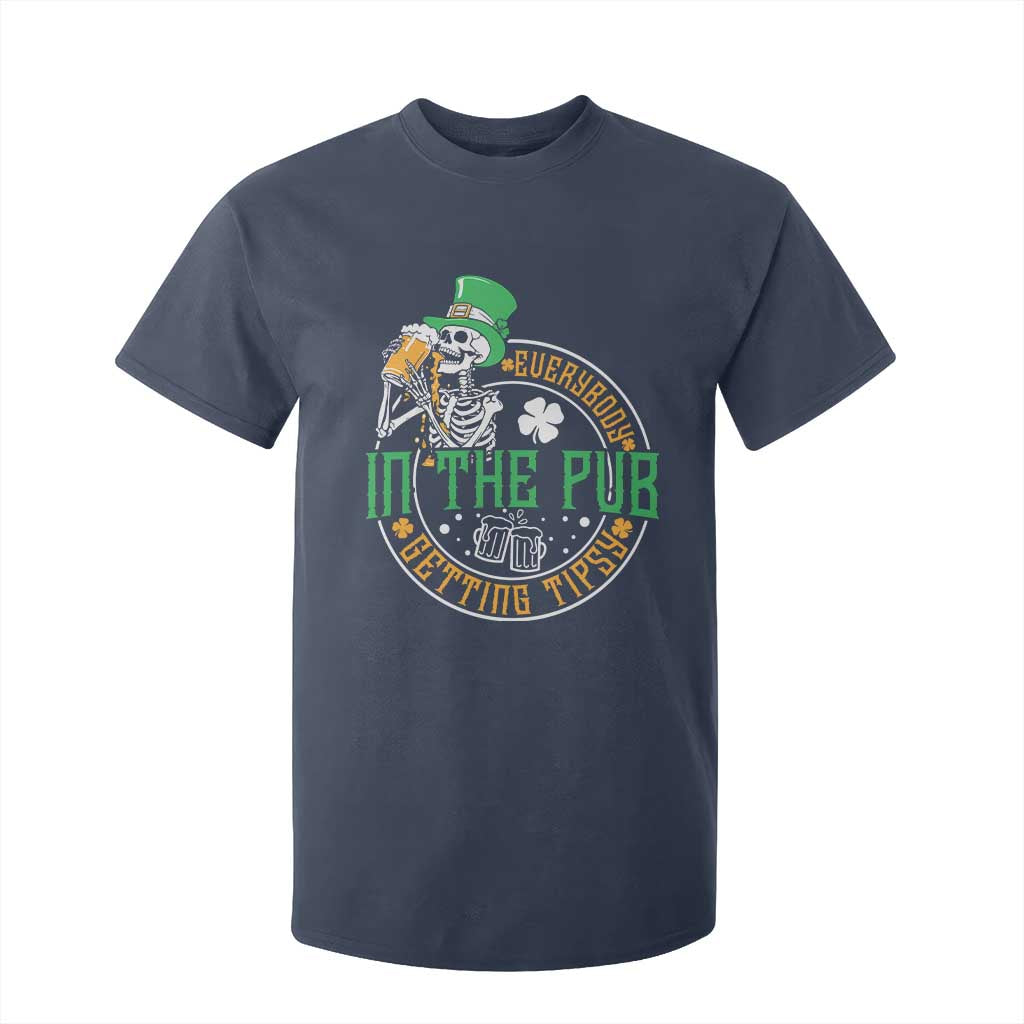 St Patricks Day Pub T Shirt For Kid Everybody In The Pub Getting Tipsy TS10 Navy Print Your Wear