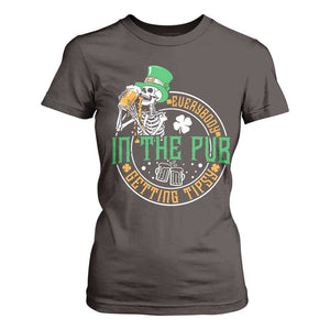St Patricks Day Pub T Shirt For Women Everybody In The Pub Getting Tipsy TS10 Dark Chocolate Print Your Wear
