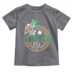 St Patricks Day Pub Toddler T Shirt Everybody In The Pub Getting Tipsy TS10 Charcoal Print Your Wear