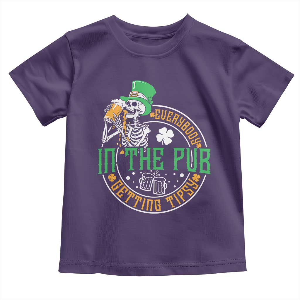 St Patricks Day Pub Toddler T Shirt Everybody In The Pub Getting Tipsy TS10 Purple Print Your Wear